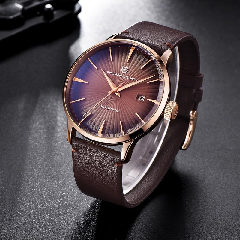 Pagani Design PD2770 Men's Automatic Mechanical Watch with Brown Leather Strap - Image 5